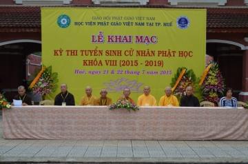 Học Viện Phật Gíao Việt Nam tại Huế thi tuyển sinh cử nhân Phật học khóa VIII (2015 – 2019)